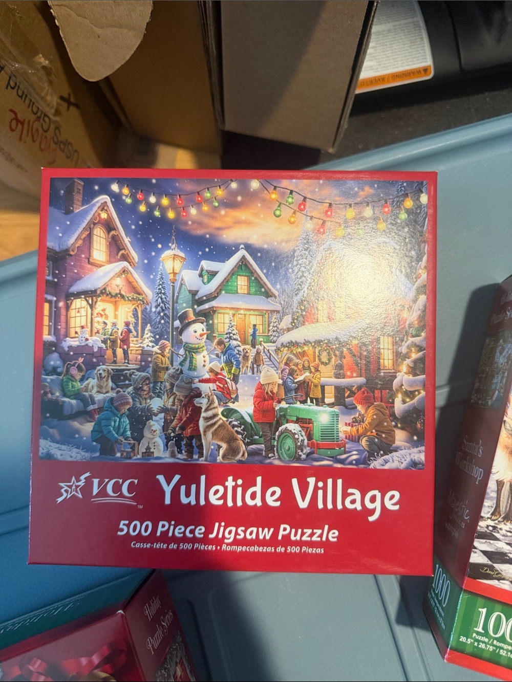 Yuletide Village 500-Piece Jigsaw Puzzle - Red
